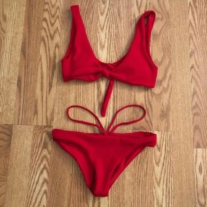 Mooskini red bikini NWOT